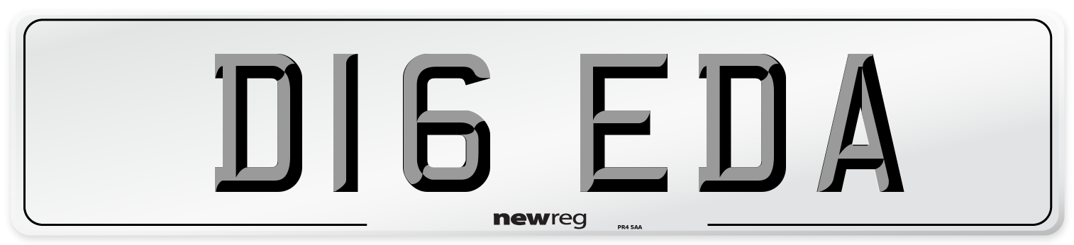 D16 EDA Number Plate from New Reg